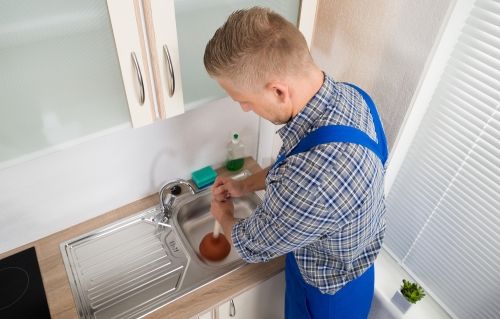 cleaning the drains